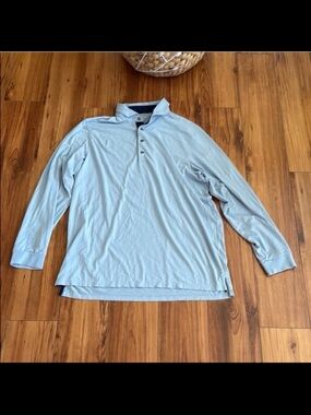 Greyson Light Blue Long-Sleeve Polo